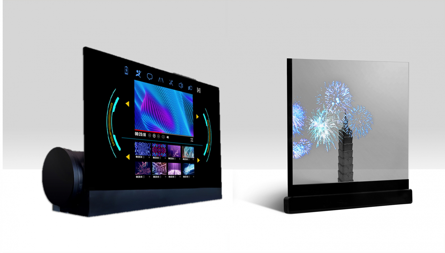 可捲式、折疊性、高透明